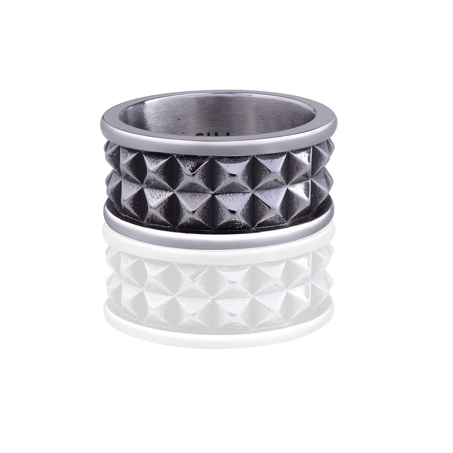 Vertex Band Ring Steel Horse Jewelry