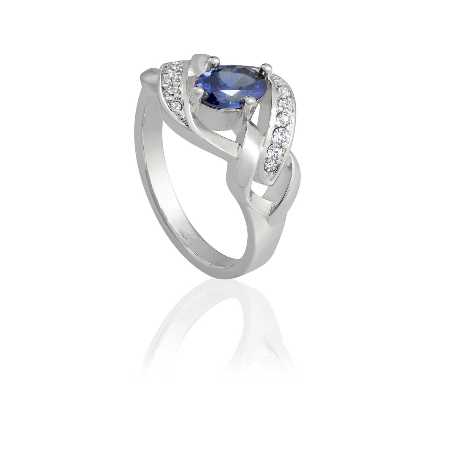 Blue Teardrop Ring