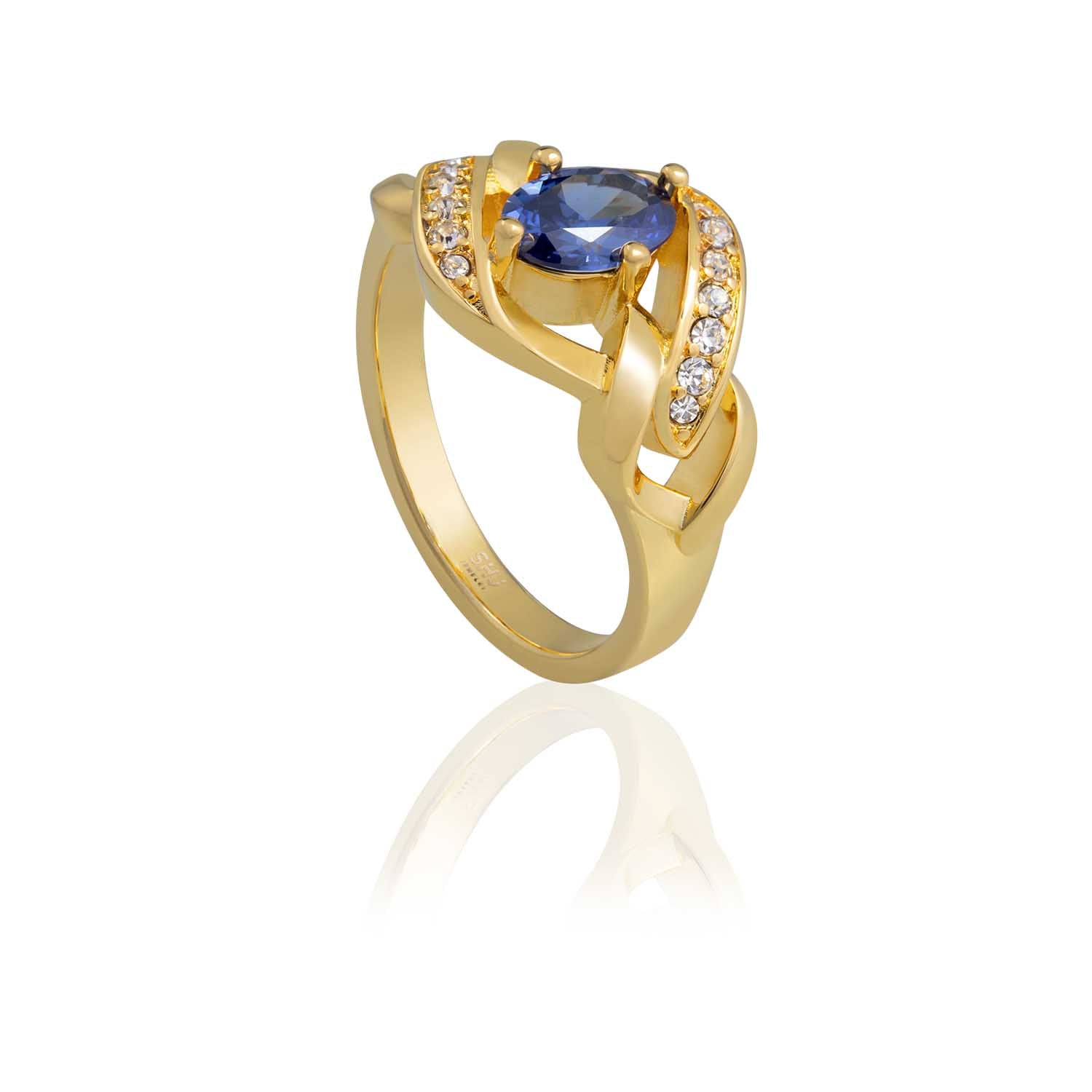 Blue Teardrop Ring