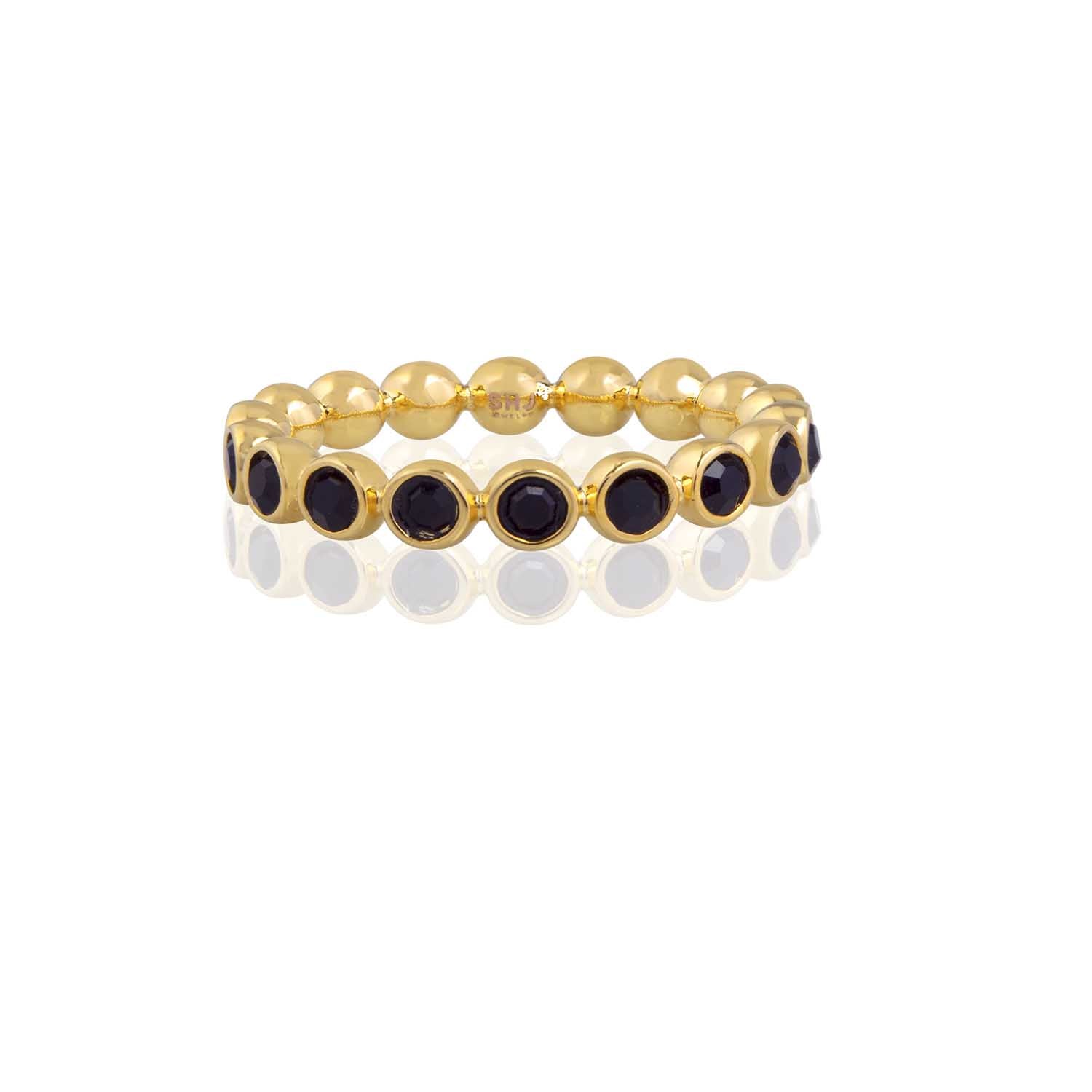 Black Stone Forever Stacking Ring