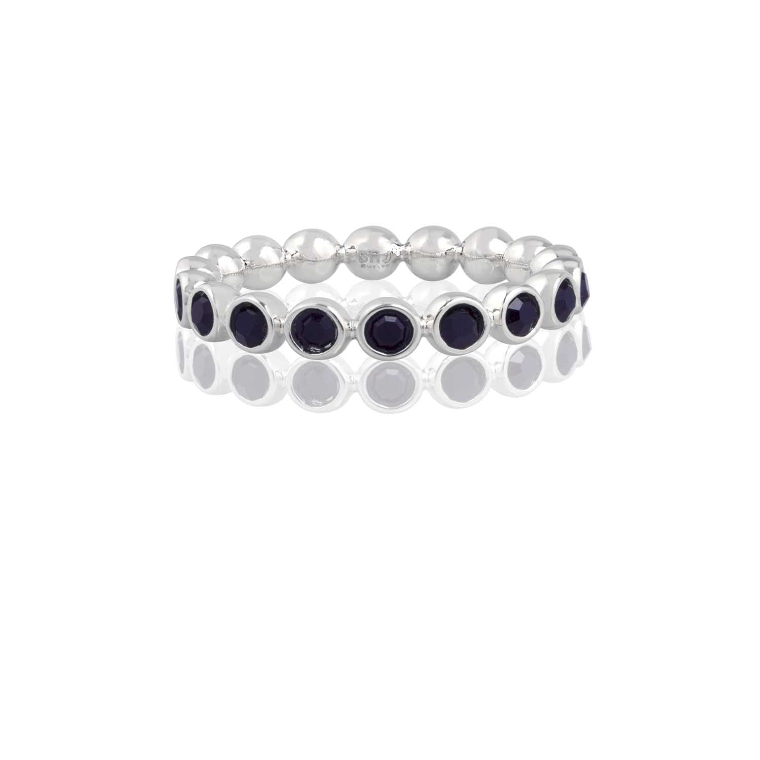 Black Stone Forever Stacking Ring