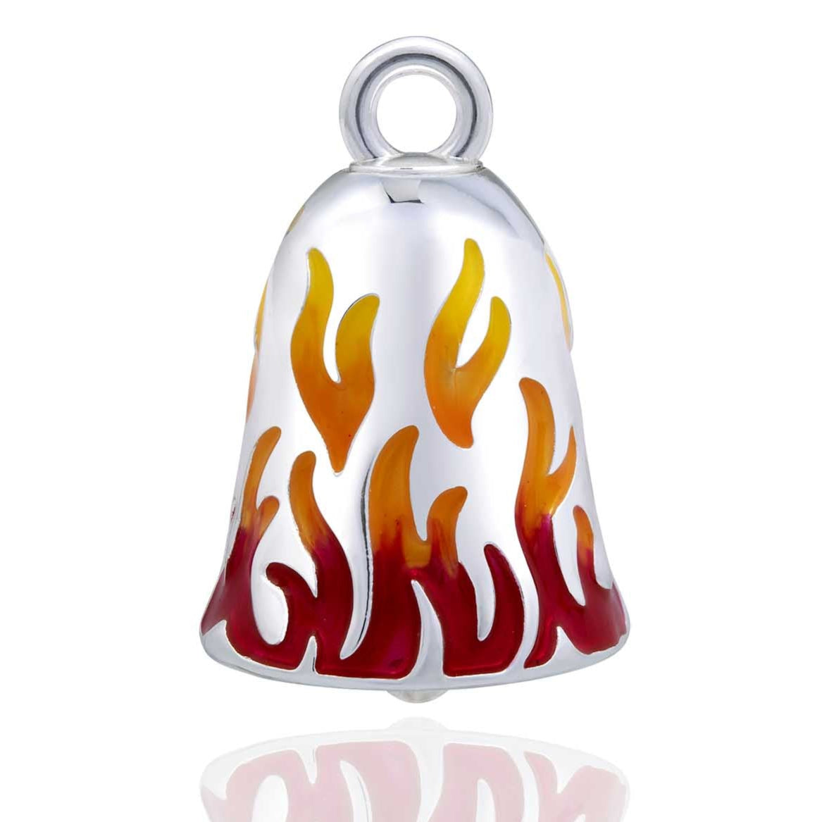 Red Flames Road Bell Steel Horse Jewelry