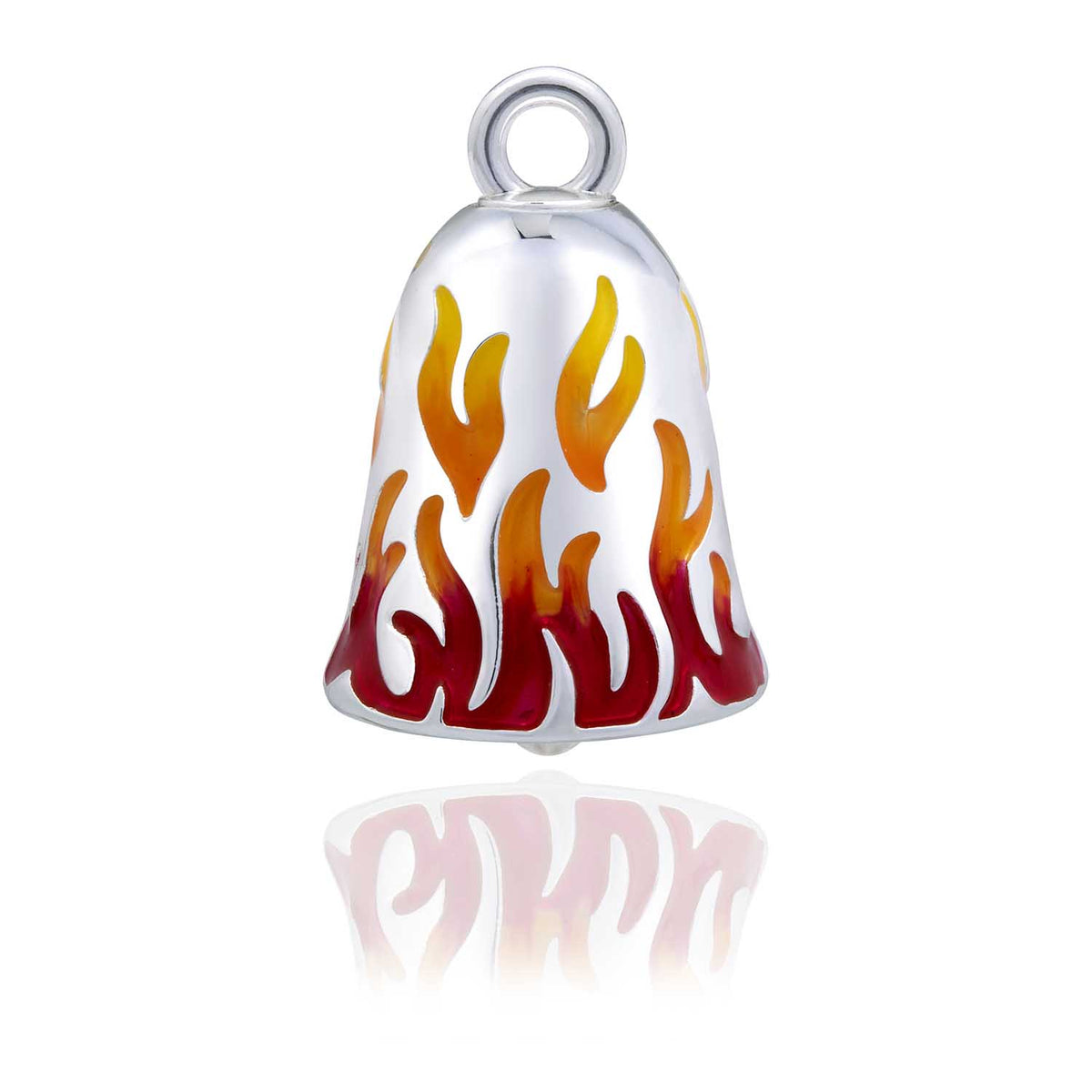 Red Flames Road Bell Steel Horse Jewelry