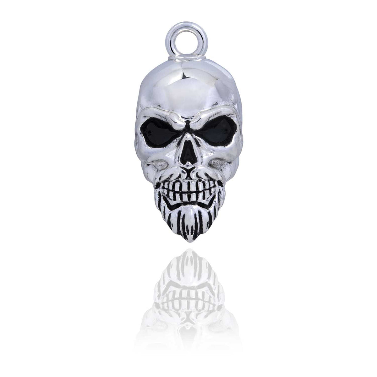 Bearded Skull Road Bell Steel Horse Jewelry