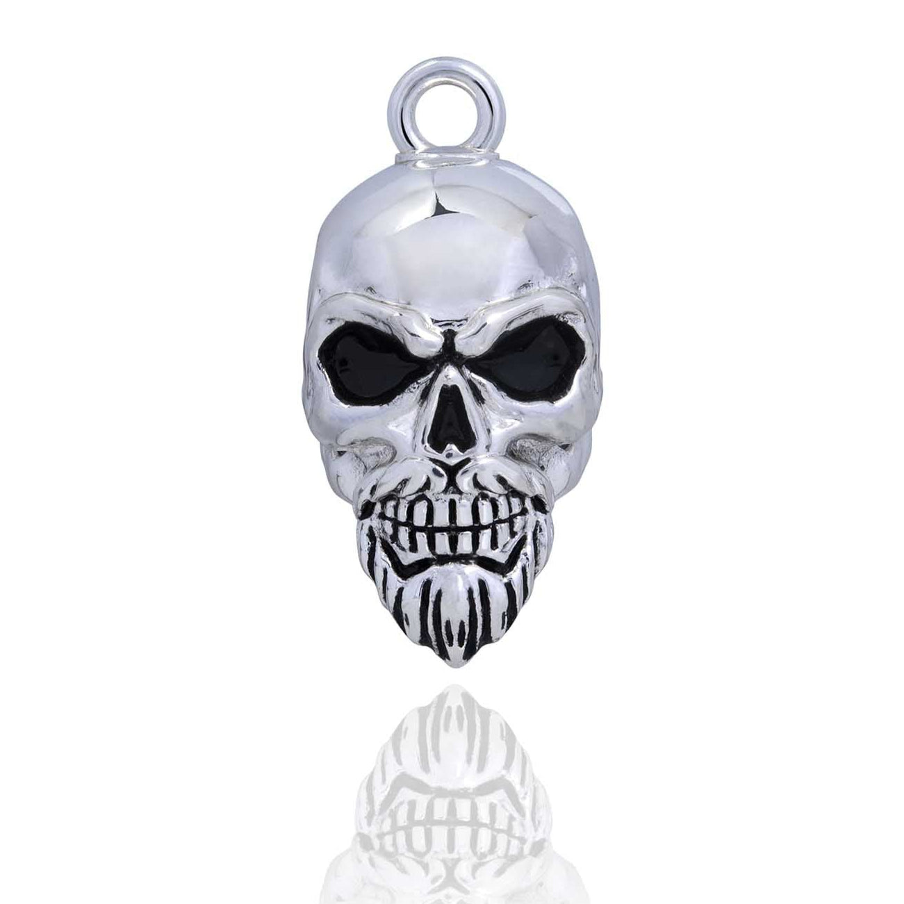 Bearded Skull Road Bell Steel Horse Jewelry