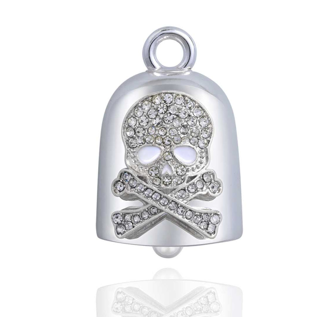 Bling Skull & Crossbones Road Bell Steel Horse Jewelry