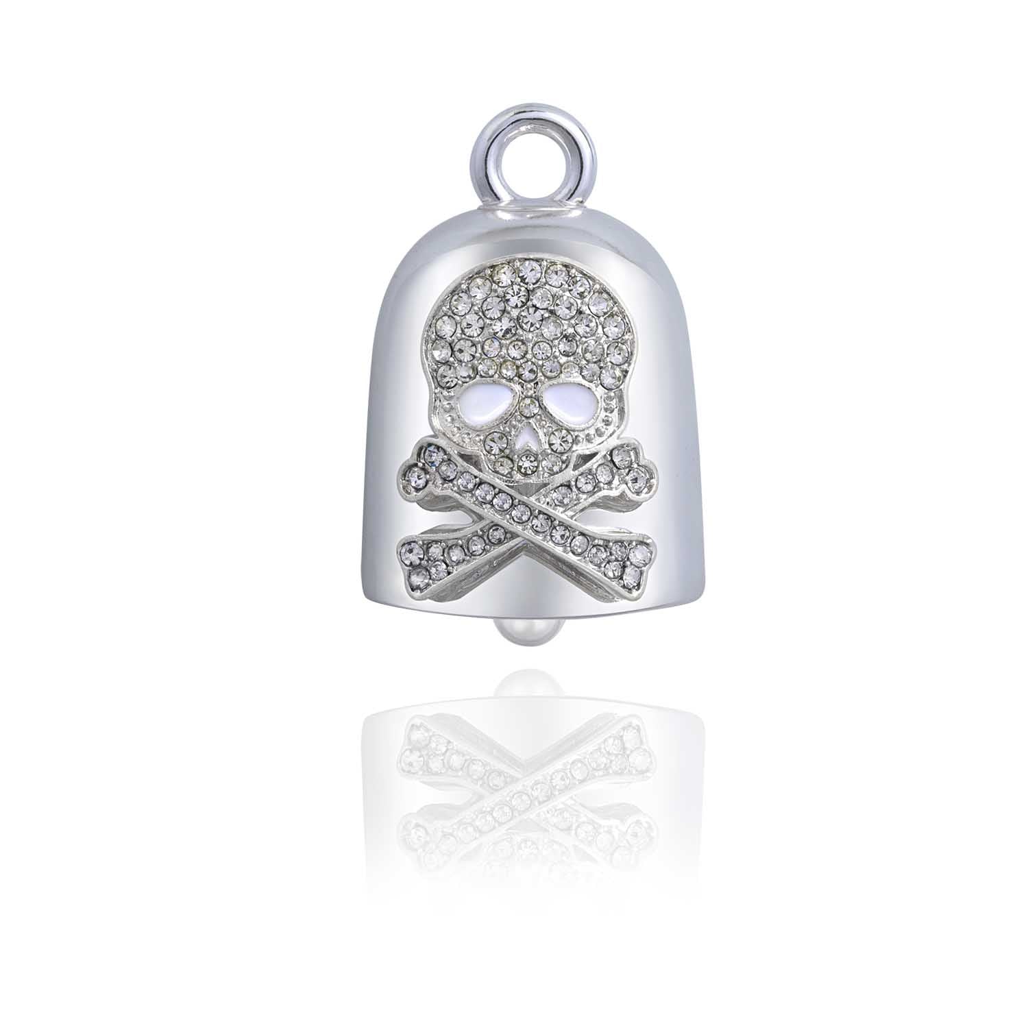 Bling Skull & Crossbones Road Bell Steel Horse Jewelry