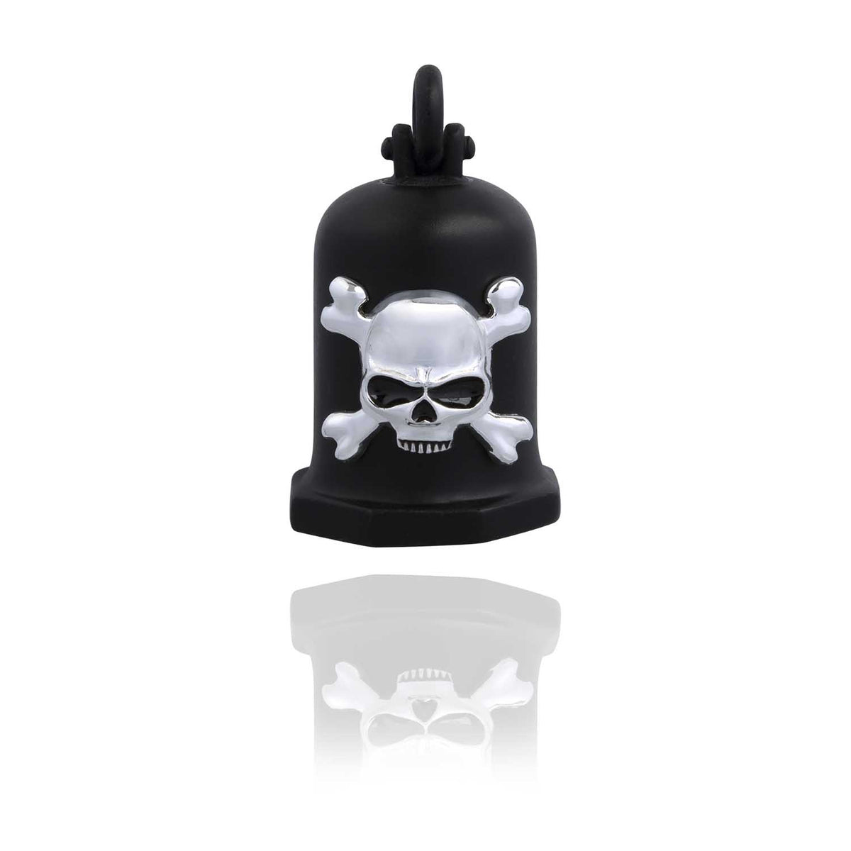 Black Bell with Skull &amp; Crossbones Steel Horse Jewelry