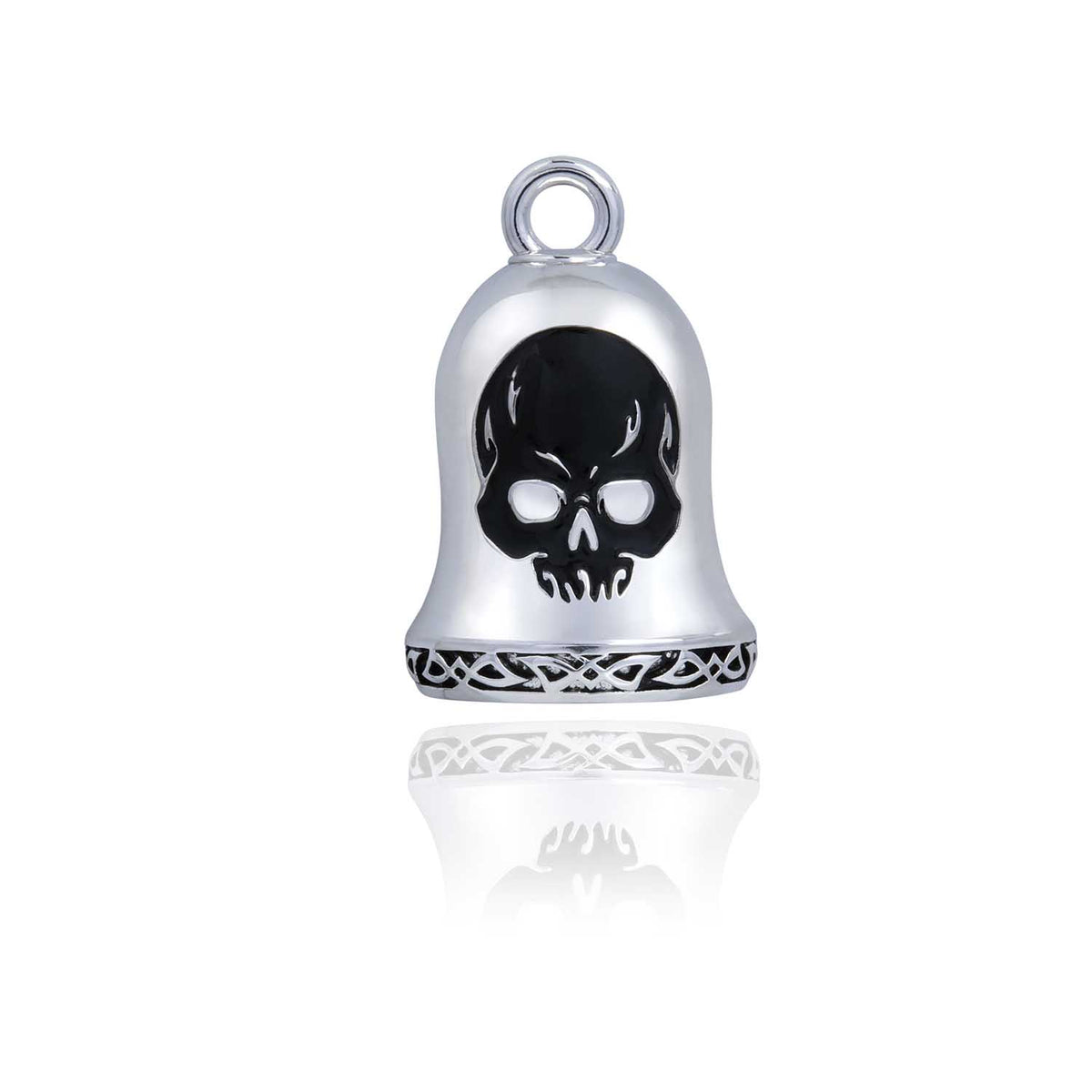 Obsidian Skull Road Bell Steel Horse Jewelry