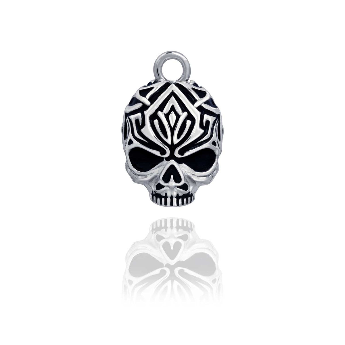 Silver Tribal Skull Road Bell Steel Horse Jewelry