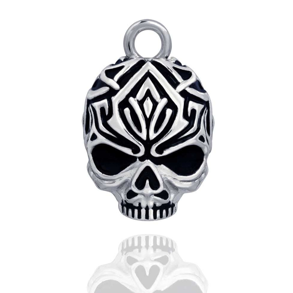 Silver Tribal Skull Road Bell Steel Horse Jewelry