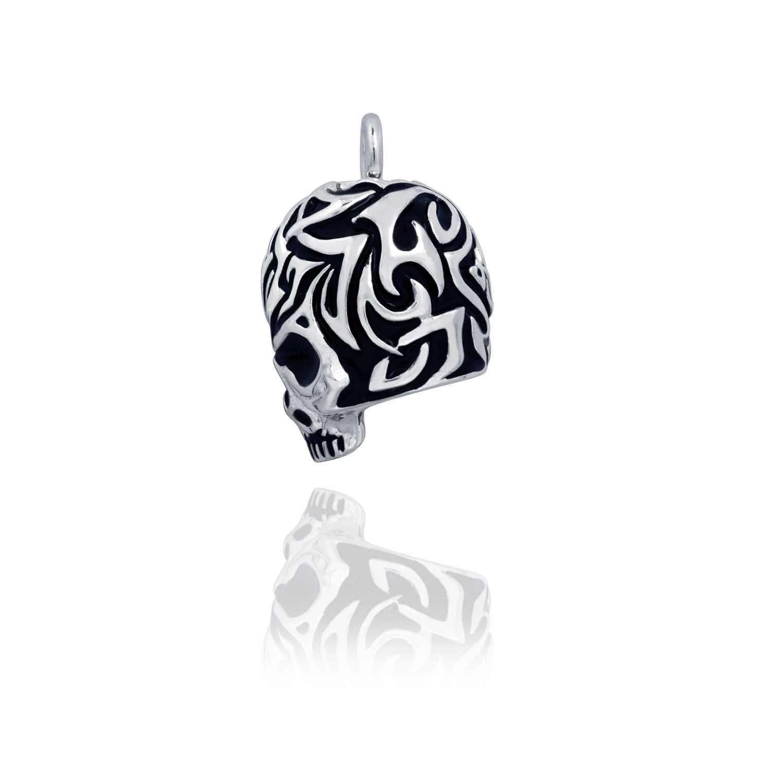 Silver Tribal Skull Road Bell Steel Horse Jewelry