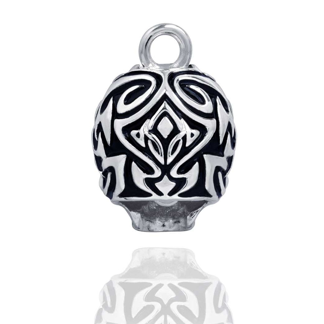 Silver Tribal Skull Road Bell