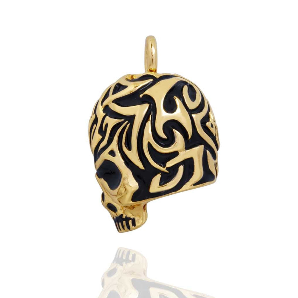 Gold Tribal Skull Road Bell