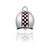 Black & White Checkered Helmet Road Bell