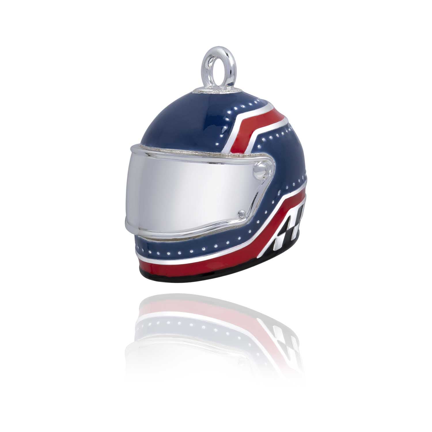 Blue & Red Helmet Road Bell Steel Horse Jewelry