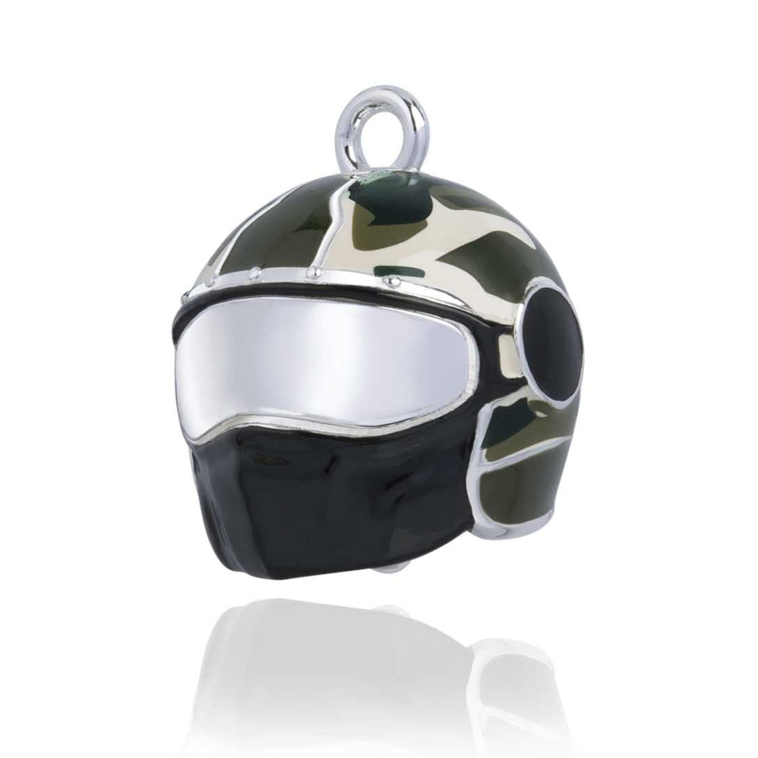 Green Camo Helmet Road Bell Steel Horse Jewelry