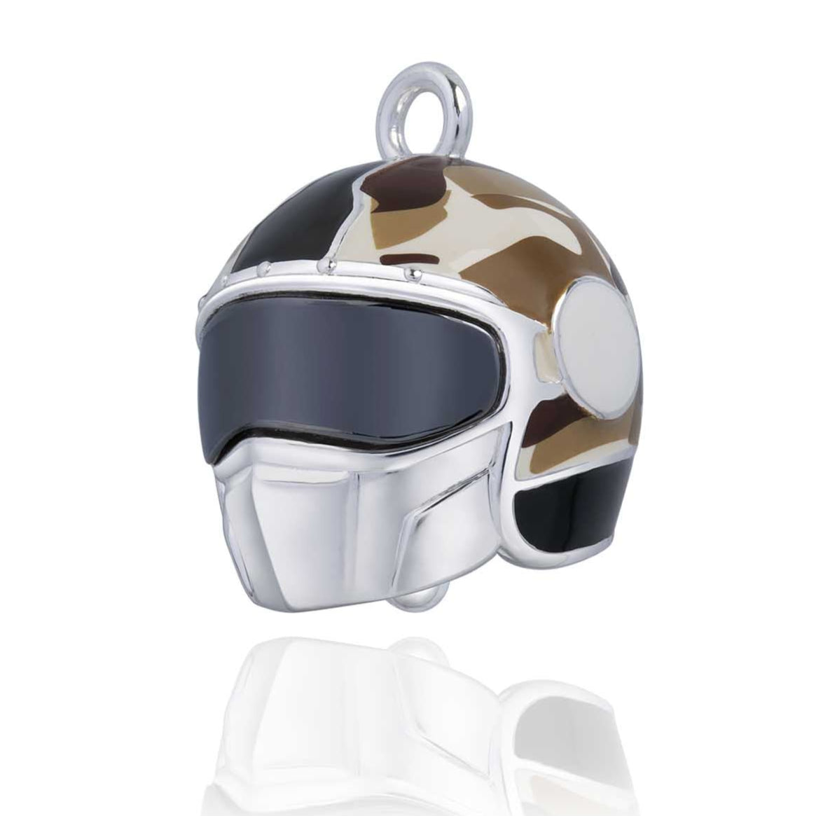 Brown Camo Helmet Road Bell Steel Horse Jewelry