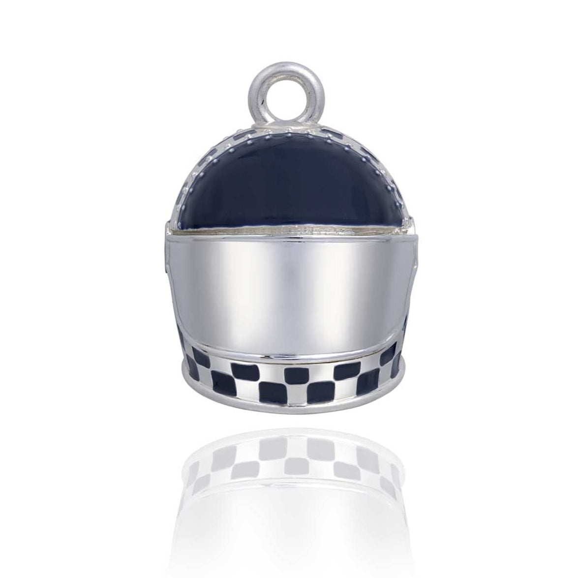 Blue & White Checkered Air Force Helmet Road Bell