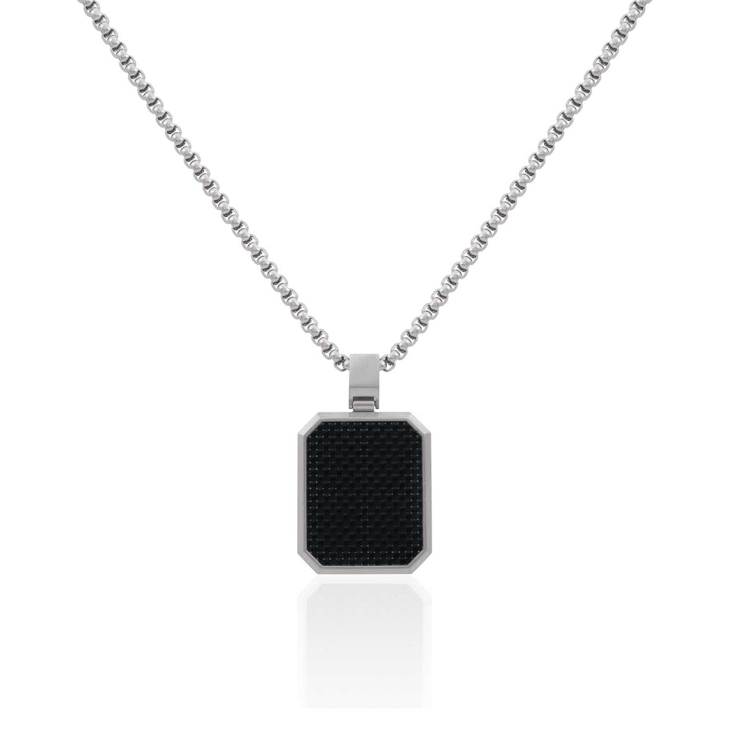 Black Onyx Dogtag Necklace