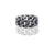 Checkered Curblink Band Ring Steel Horse Jewelry