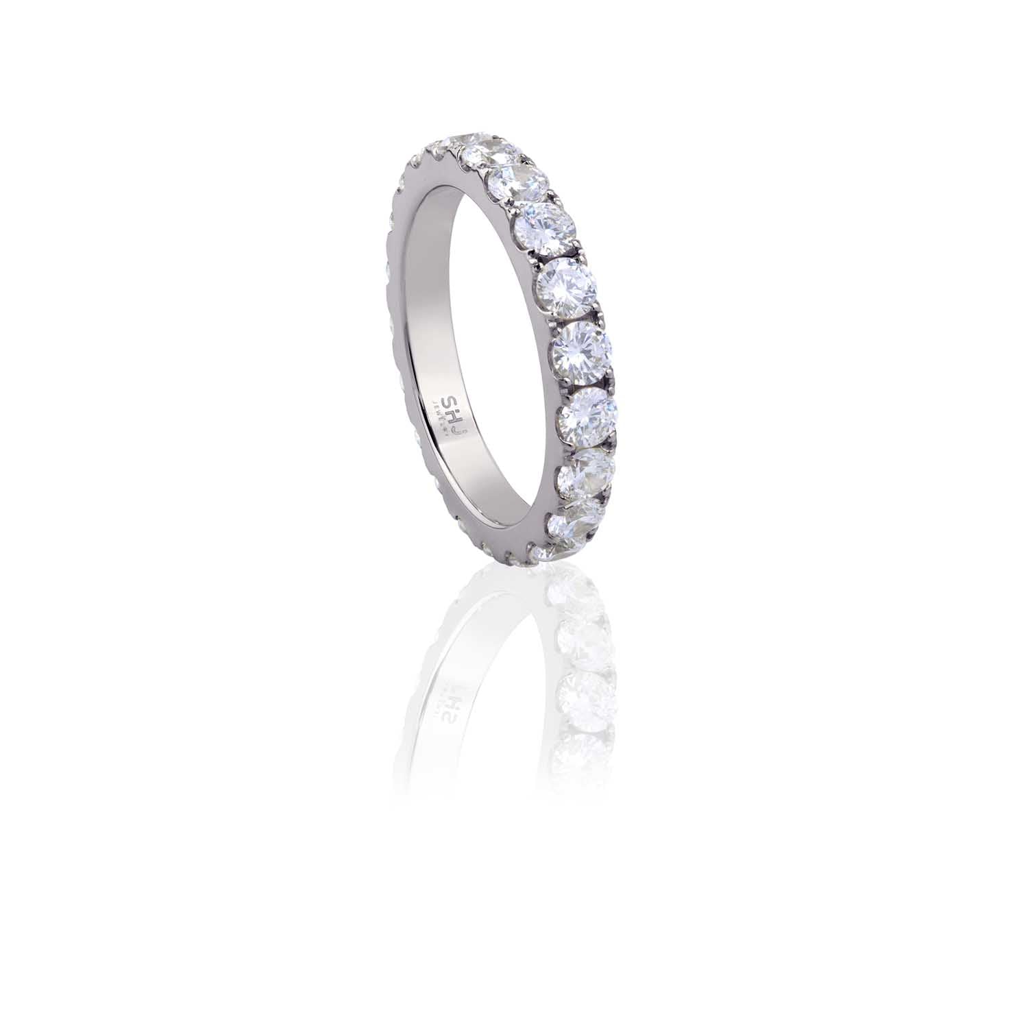 White Bling Eternity Ring