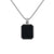 Carbon Fiber Dogtag Necklace Steel Horse Jewelry