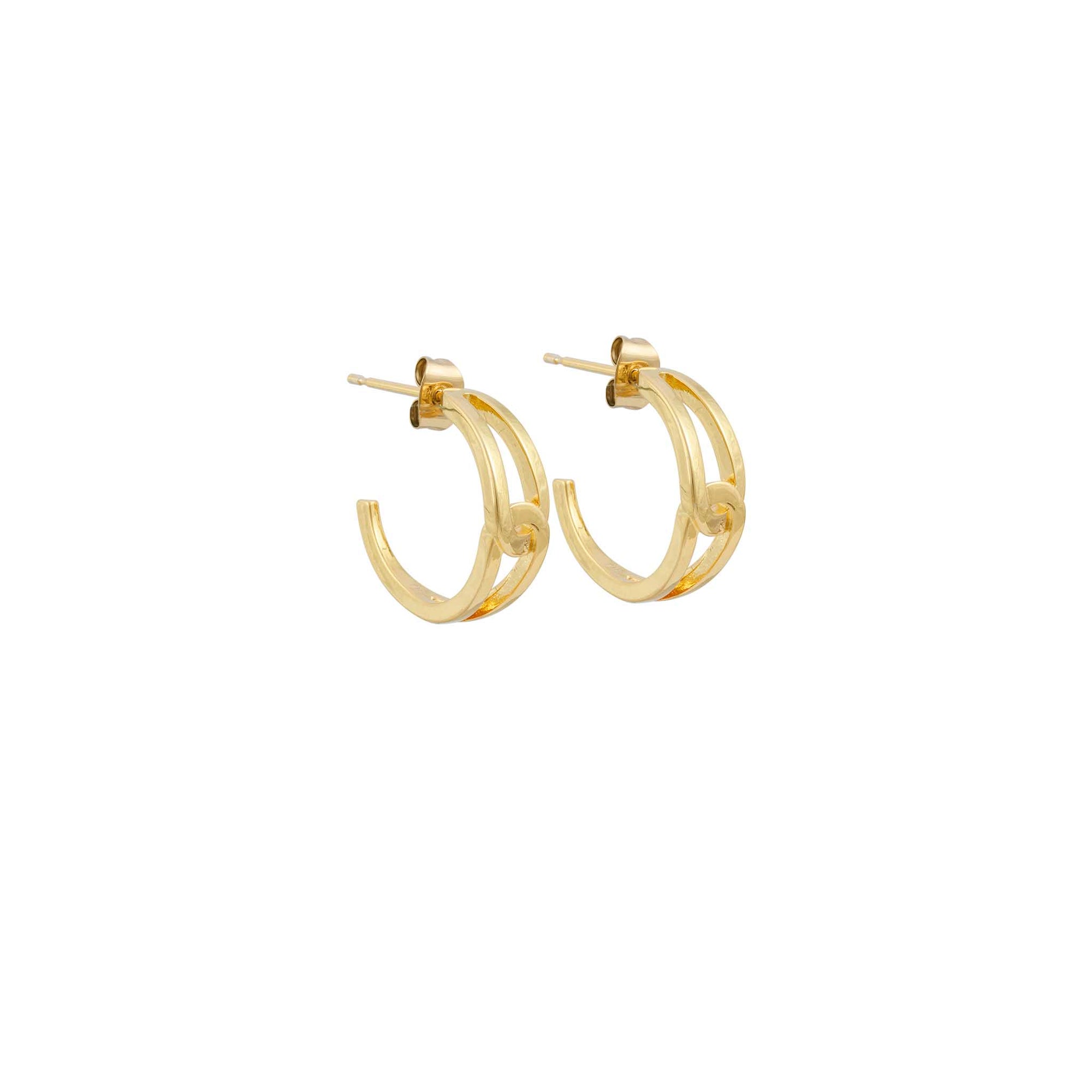 Double Carabiner Hoop Earrings