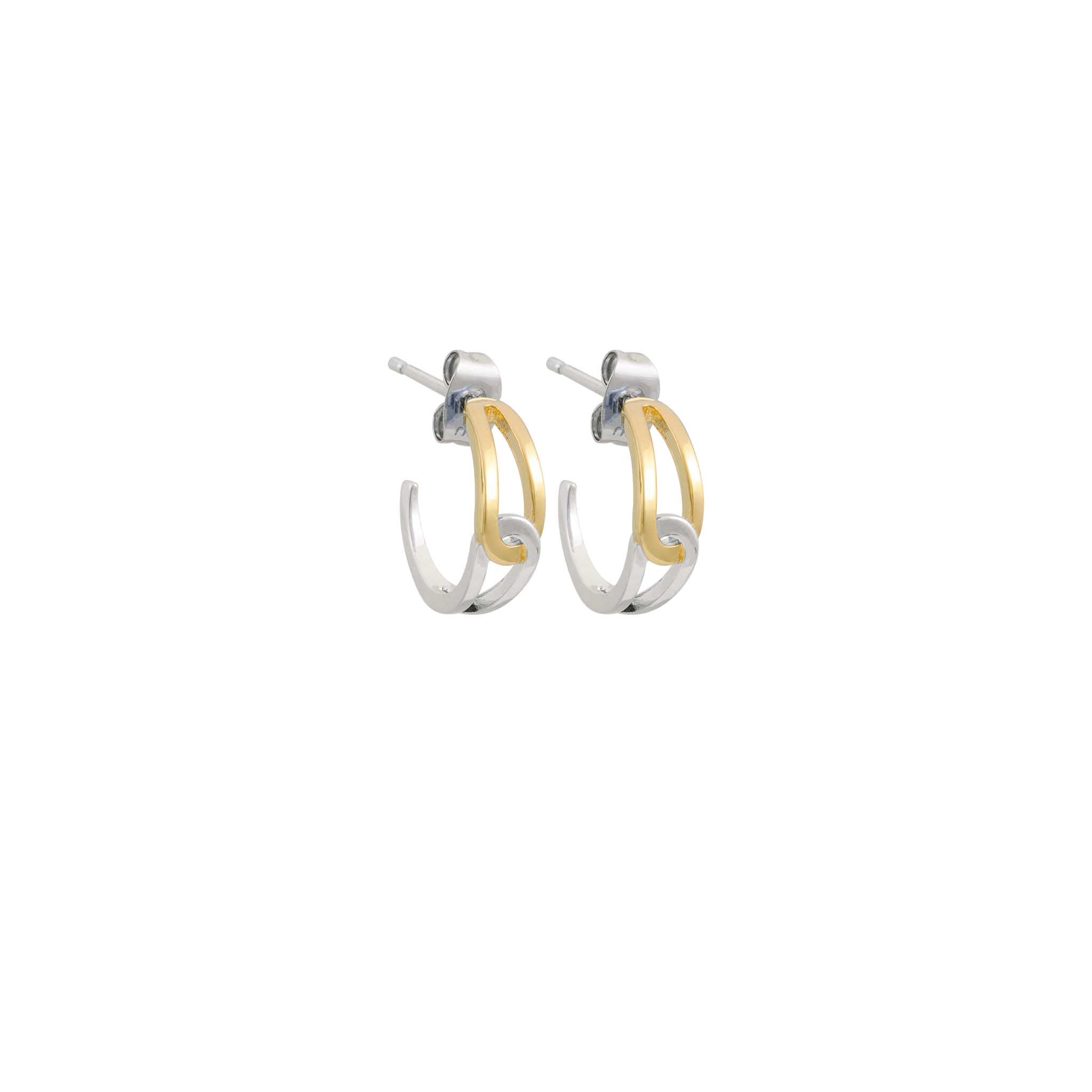 Double Carabiner Hoop Earrings