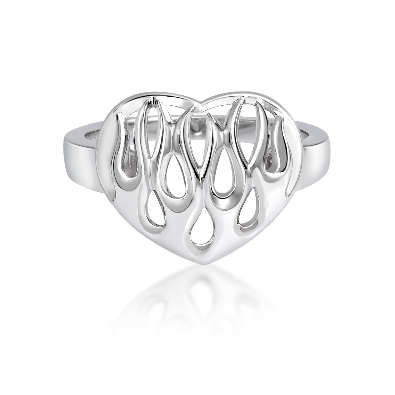 Flame Heart Ring