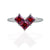 Red 3-Stone Bling Heart Ring