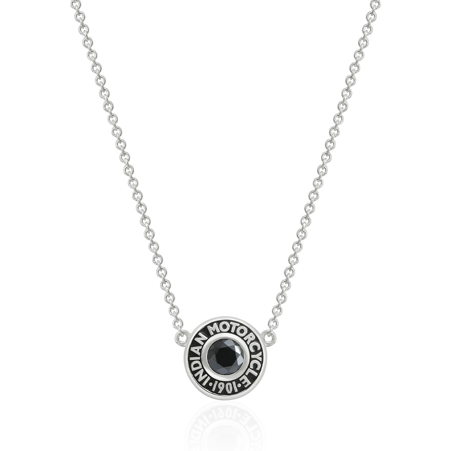 Rivet & Black Stone Necklace