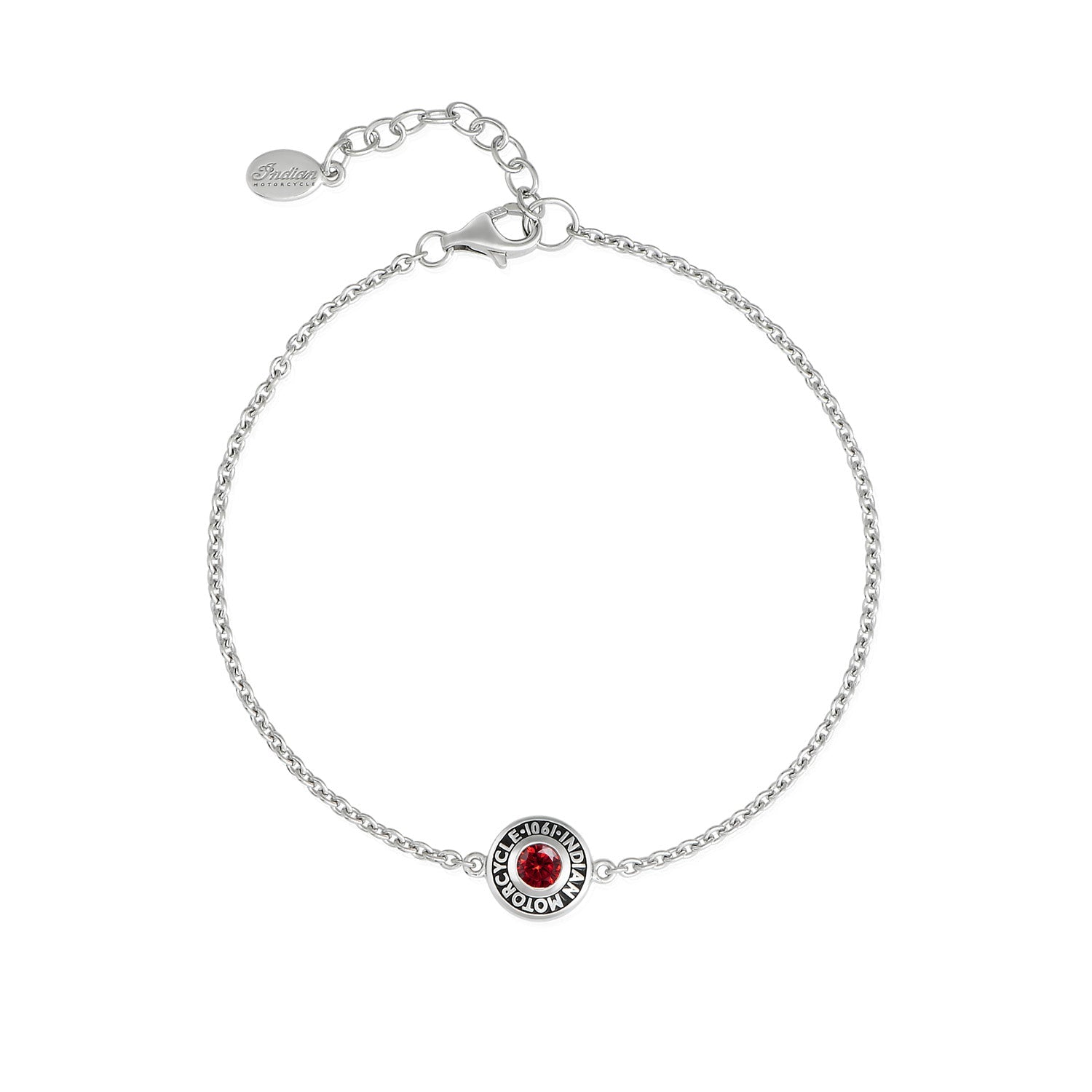 Rivet & Red Stone Bracelet