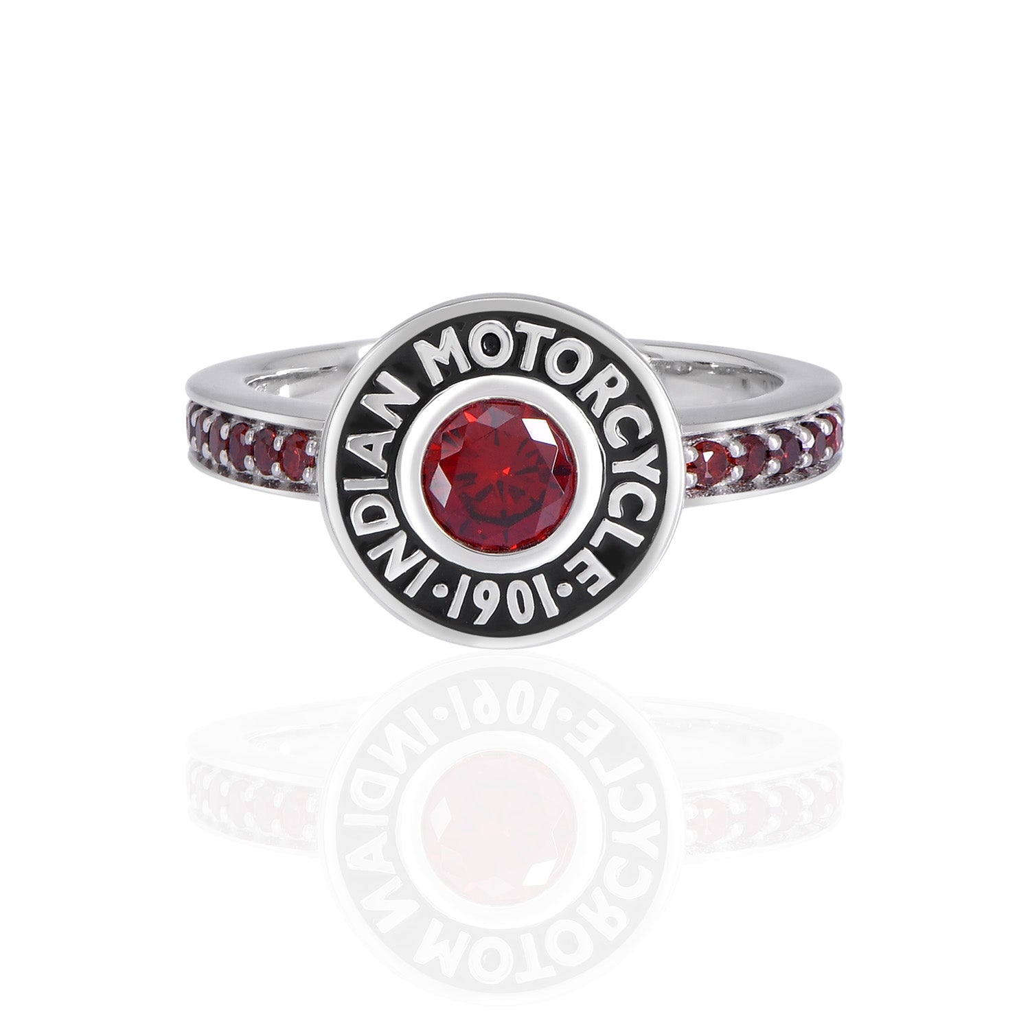 Rivet & Red Stone Ring