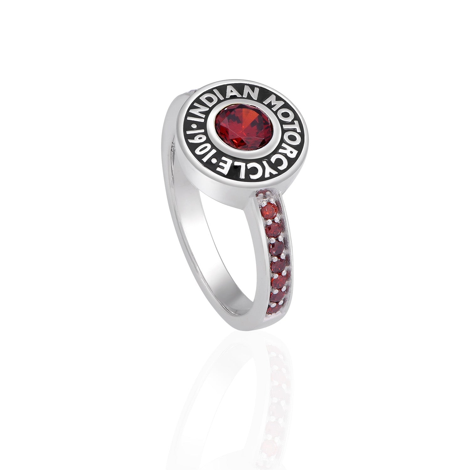 Rivet & Red Stone Ring