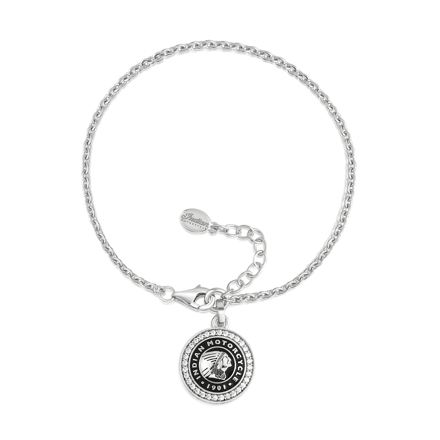 Roundel Headdress Silver & Bling Bracelet