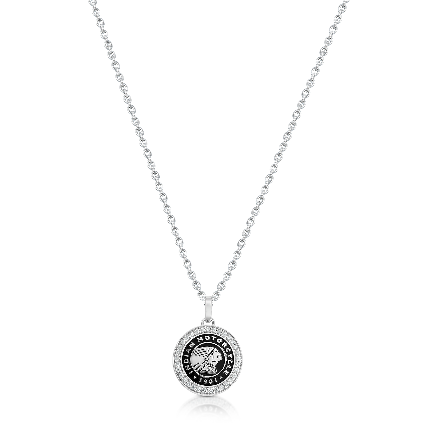 Roundel Headdress Silver & Bling Necklace