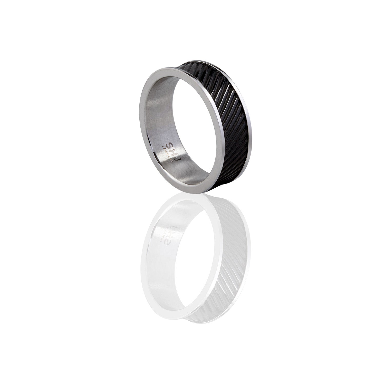 Slanted Lines Band Ring