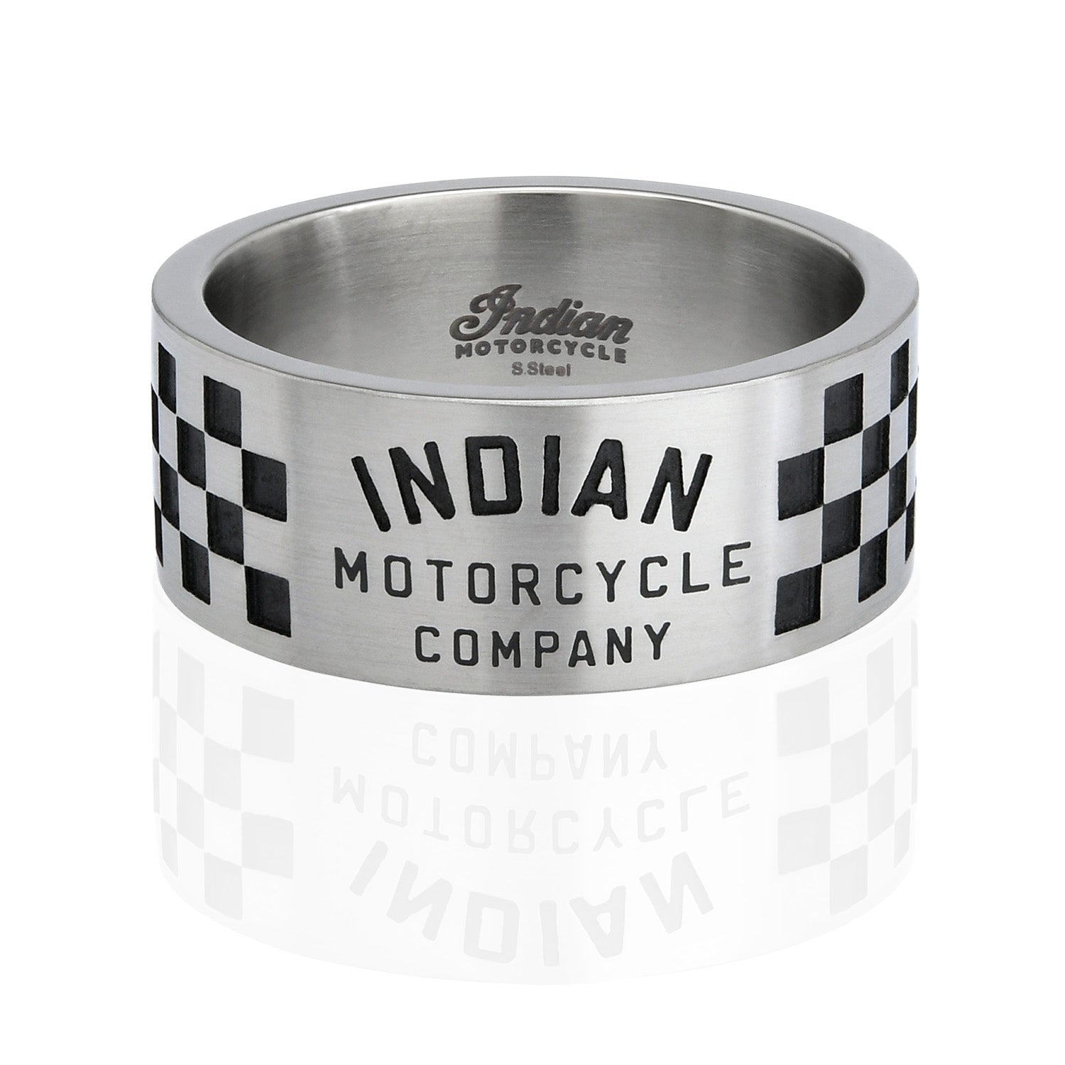 Speedway Checkered Band Ring