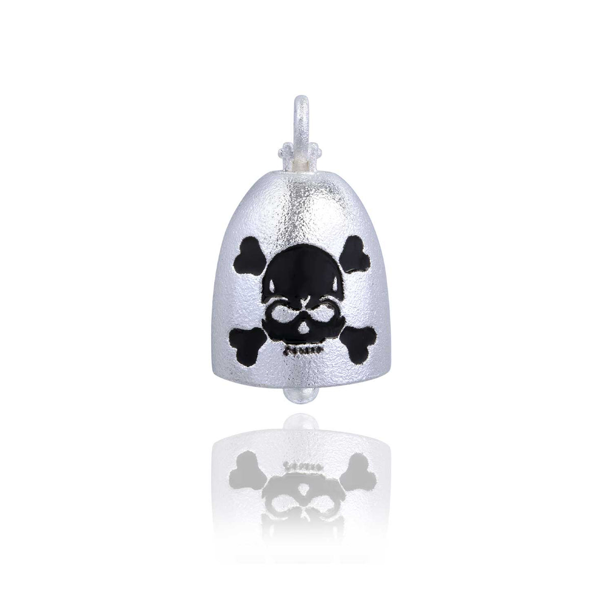 Black Skull &amp; Crossbones Road Bell Steel Horse Jewelry