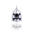 Black Skull & Crossbones Road Bell Steel Horse Jewelry