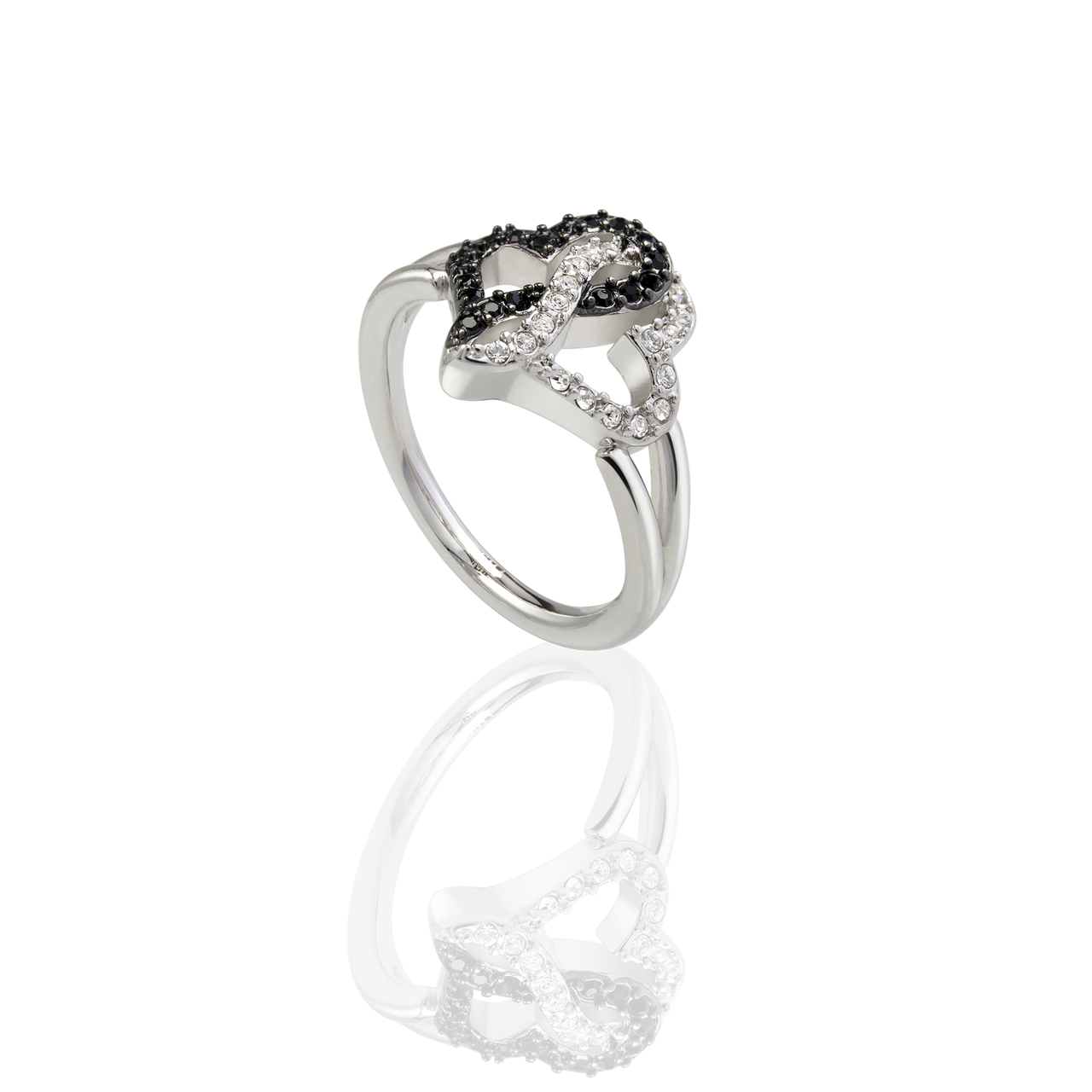 Contrasting Hearts Ring