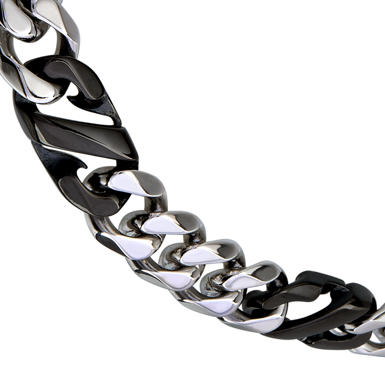 Black Double Link Chain Necklace